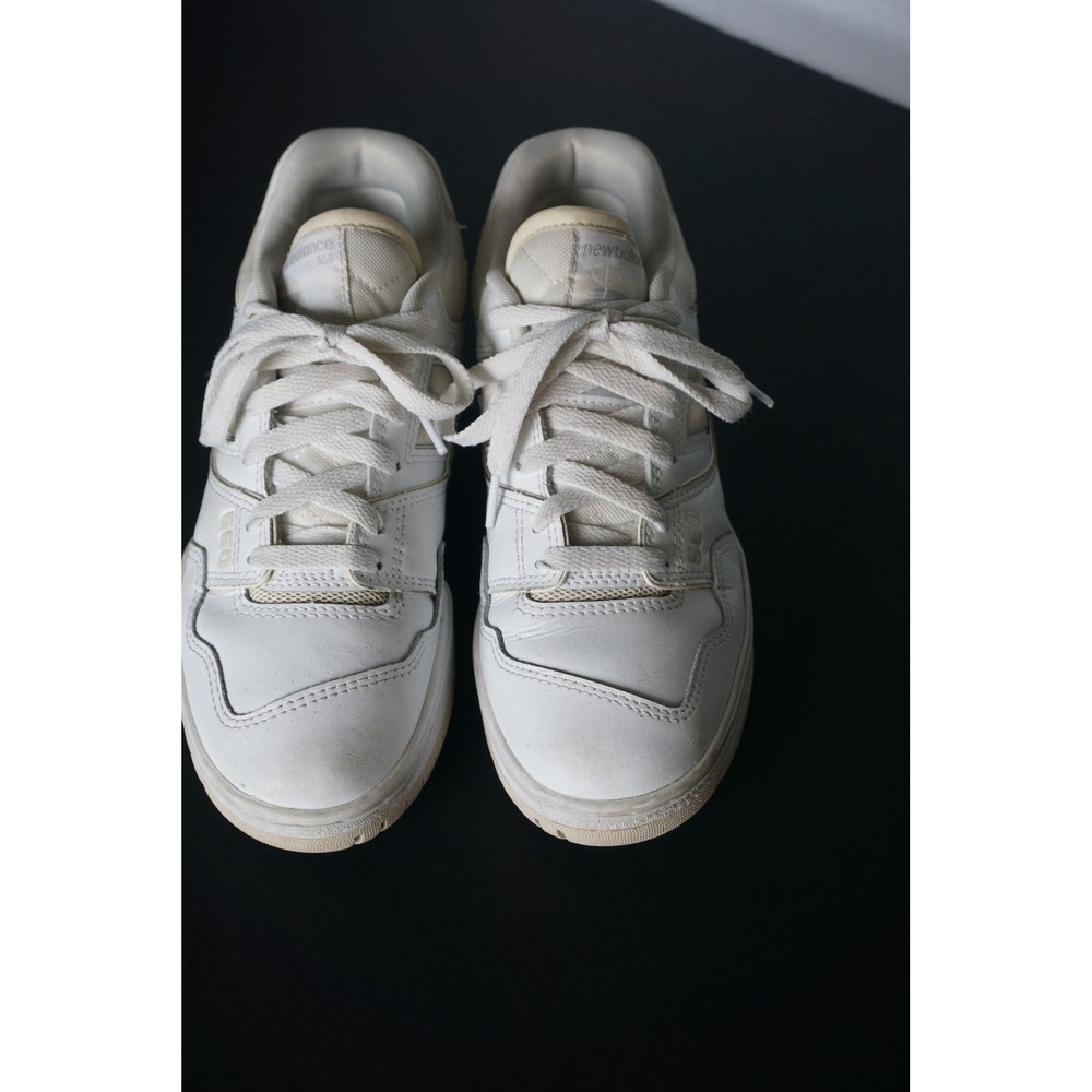 New Balance 550 Sea Salt White Leather Low Top Sneakers BBW550BK Womens 8.5